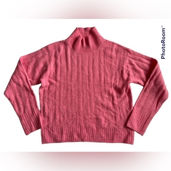 NWOT J. Crew pink sweater funnel neck - Picture 1 of 5